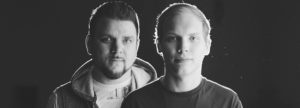 The Infinites Music Producers- black and white image of two male music producers